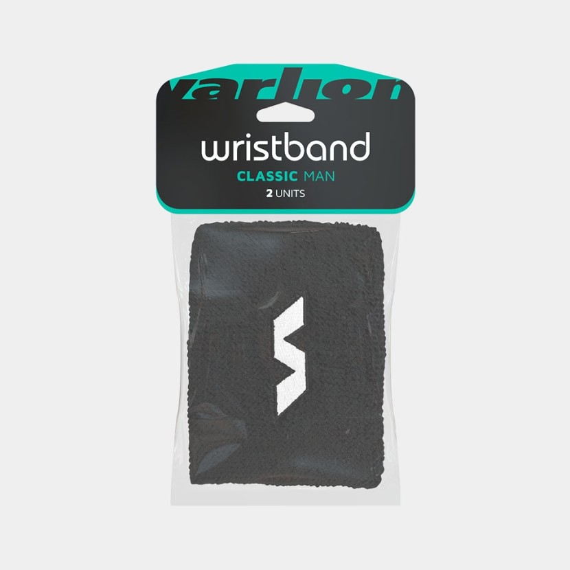 Wristband Grey / White Classic Man (2u)